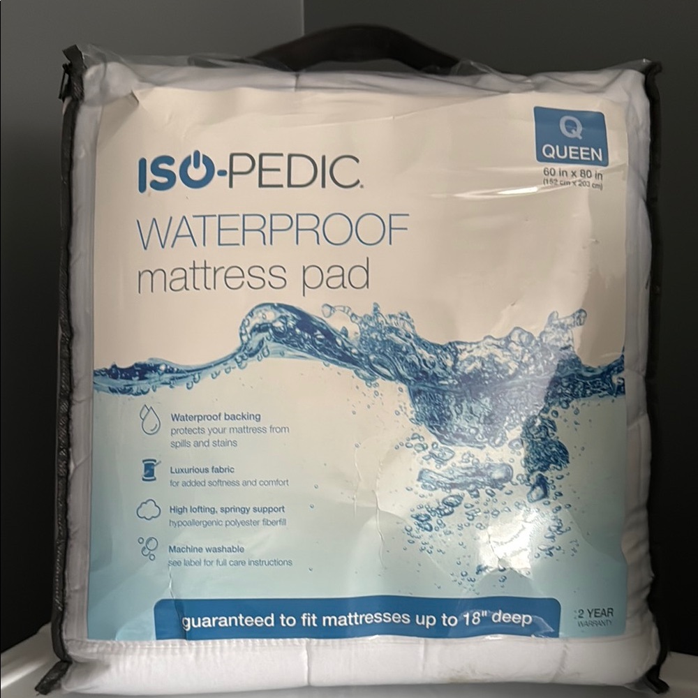 ISO-Pedic Waterproof Mattress Pad - Queen